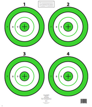 Bullseye Action Training Paper Shooting Target 18" x 24" - #50 Paper - High Visibility- 50 Pack - M-One Targets