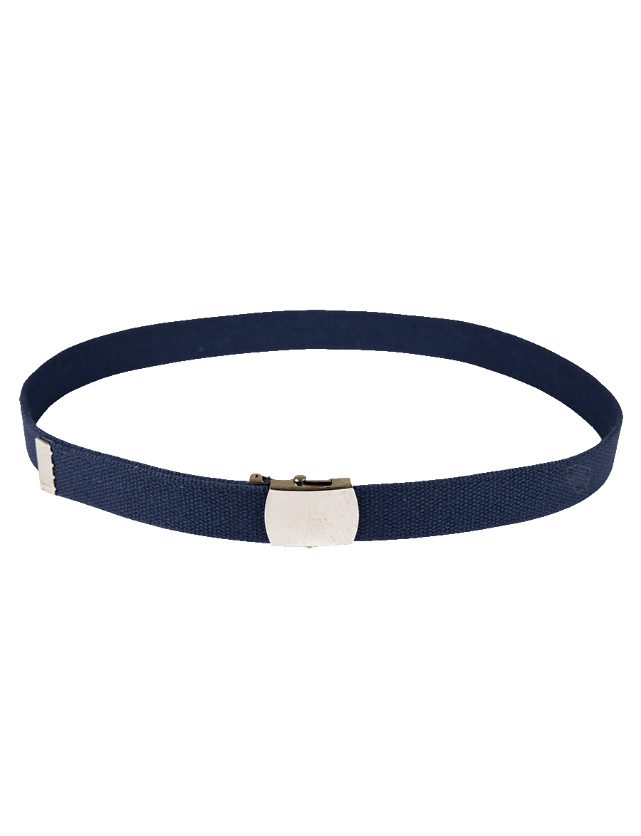 Web Belt with Metallic Closed Face Buckle