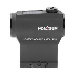 HOLOSUN - HS403C Red 2MOA Dot, Solar Failsafe, 20mm Tube, 2 MOA Dot - 403 Series - HOLOSUN